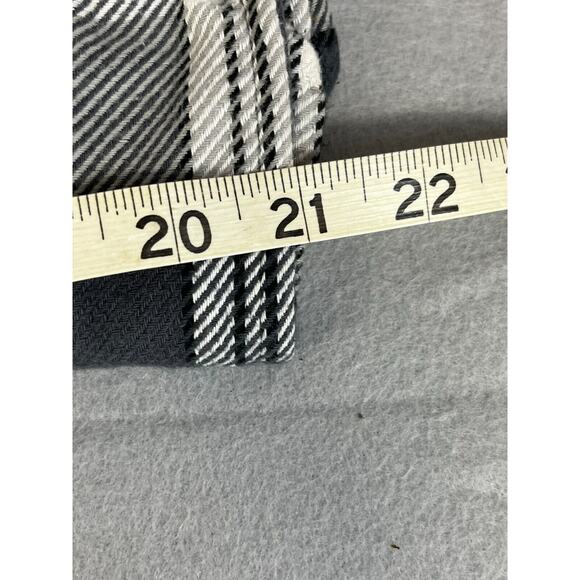 Lands' End XL 46-48 Flannel Traditional Fit Rugged Plaid Shirt gray 100% Cotton - Picture 4 of 5